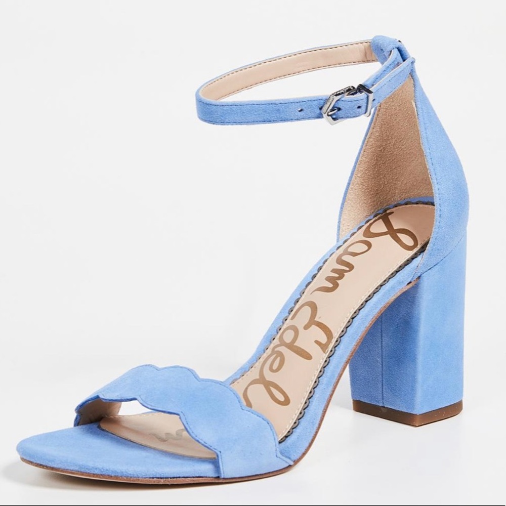 Sam Edelman Blue Suede Wedges